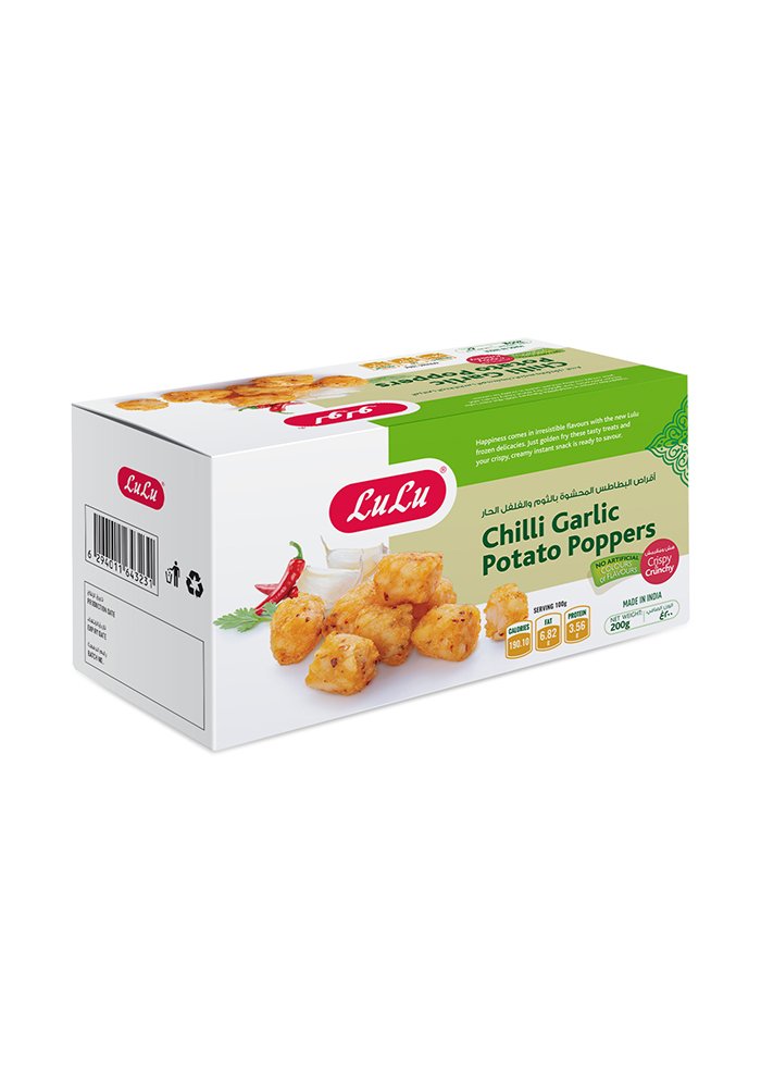 Frozen Potato Poppers With Chilli Garlic