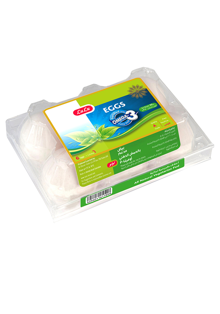 Omega 3 Fresh White Eggs LuLu Brand