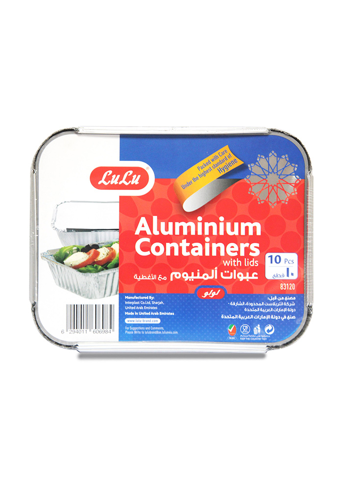 Aluminium Containers With Lids 10pcs
