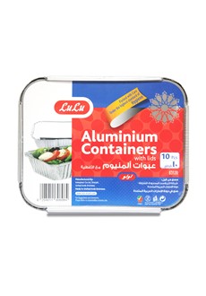 Aluminium Containers With Lids 10pcs