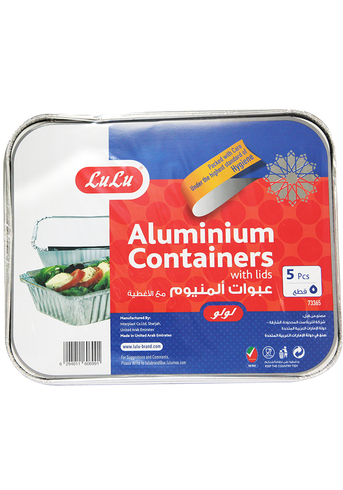 Aluminium Containers With Lids 5Pcs