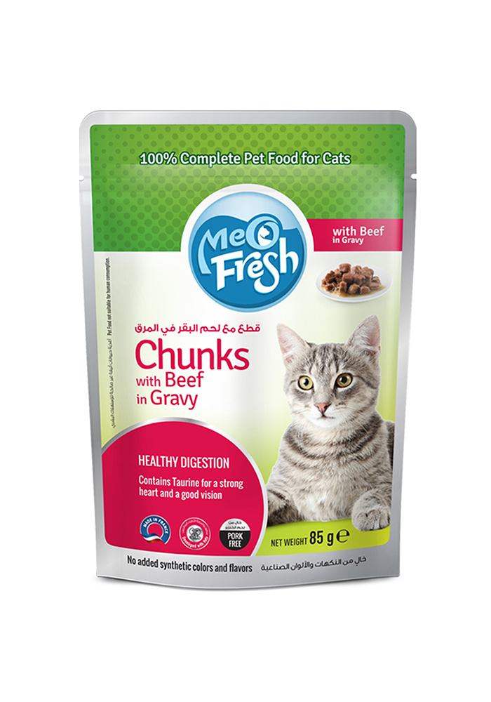 Meo Fresh Chunks with Beef in Gravy 85g