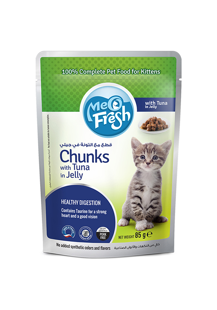 Meo Fresh Kitten Chunks with Tuna in Jelly 85g