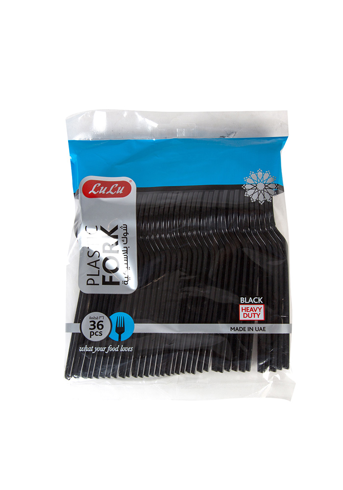 Plastic Fork Black 36pcs