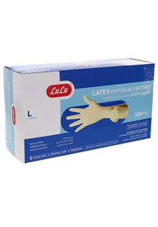 Latex Disposable Gloves Large 100pcs