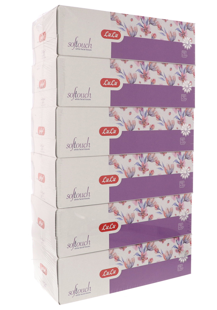 Pink Facial Tissue 2ply x 150pcs 4 + 2