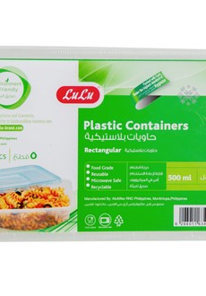 Plastic Containers Rectangular