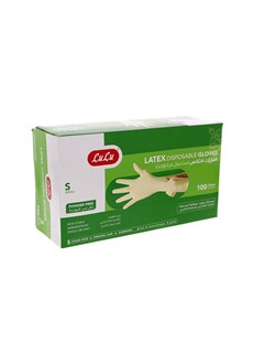 Latex Disposable Gloves Powder Free Small 100pcs