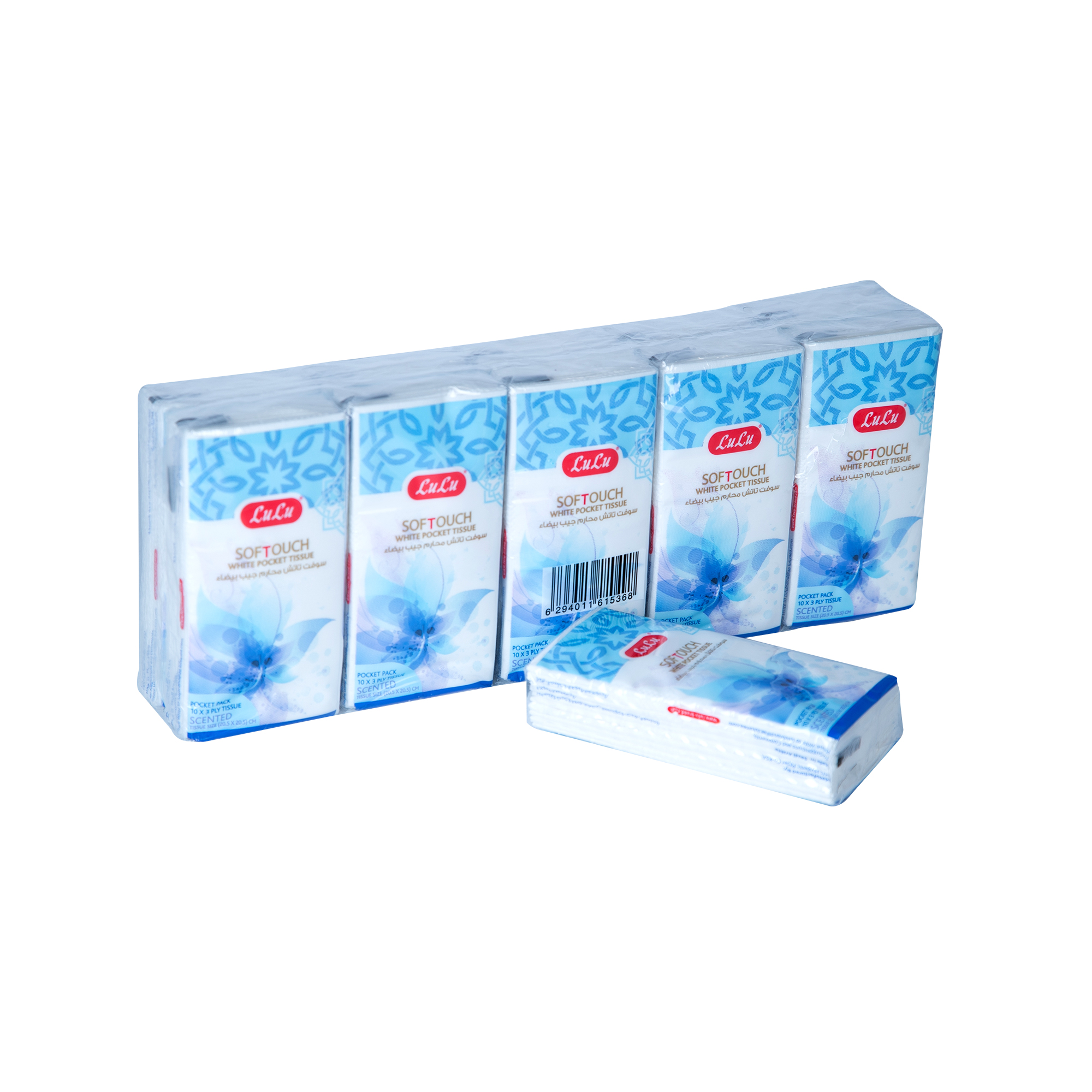 Softouch Facial Pocket Tissue 3ply 10s