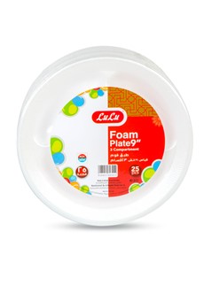 Foam Plate 3 Compartment