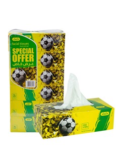 LuLu Football Yellow Facial Tissue